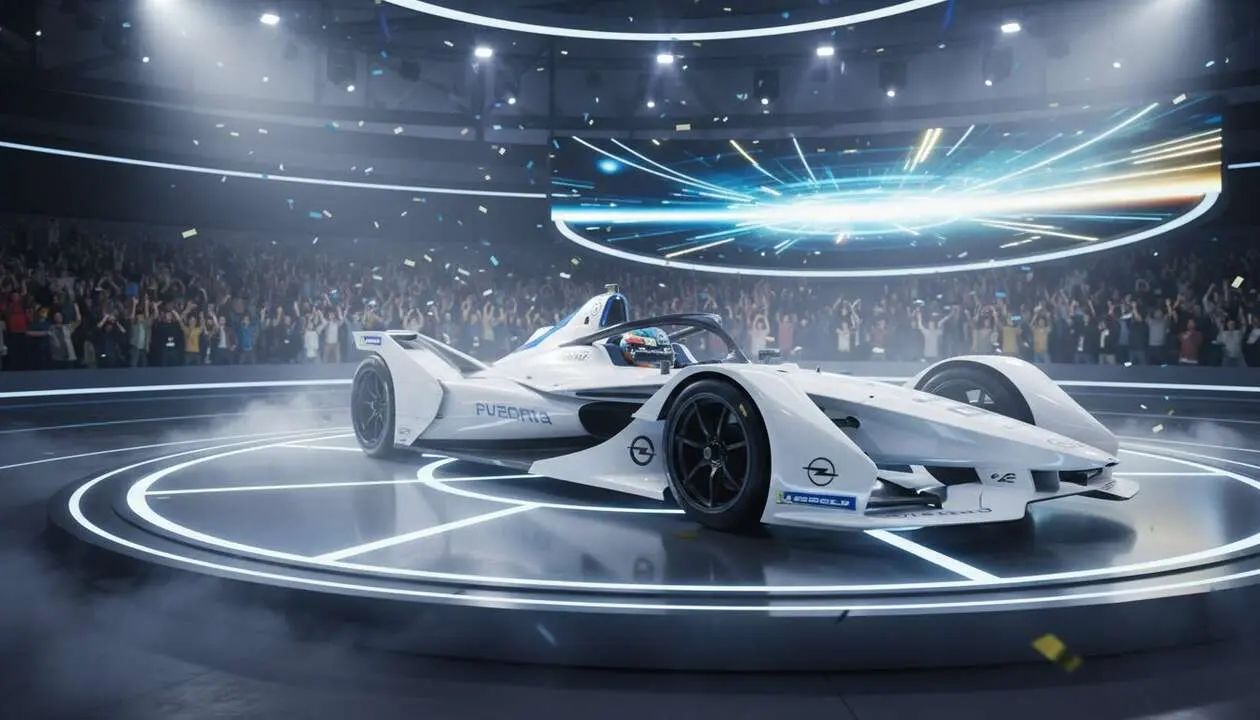  Opel GSE 27FE monoplaza revolucionario en la F&oacute;rmula E demostrando innovaci&oacute;n y tecnolog&iacute;a avanzada &mdash; Imagen generada por IA 