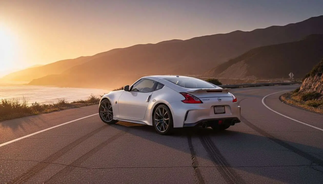  Nissan 370Z Nismo en acci&oacute;n mostrando su dise&ntilde;o deportivo y rendimiento excepcional en carretera &mdash; Imagen generada por IA 