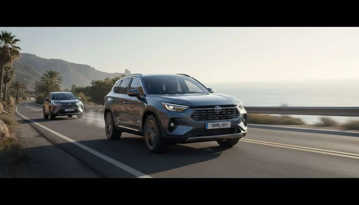  Ebro S700 HEV SUV h&iacute;brido eficiente con consumo de 5,7 litros por 100 km y autonom&iacute;a destacada frente a Toyota &mdash; Imagen generada por IA 