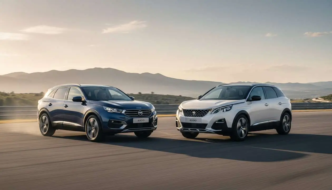  Comparativa Ebro S700 y Peugeot 3008 SUV destacando calidad, precio y valoraciones para elegir el mejor veh&iacute;culo &mdash; Imagen generada por IA 