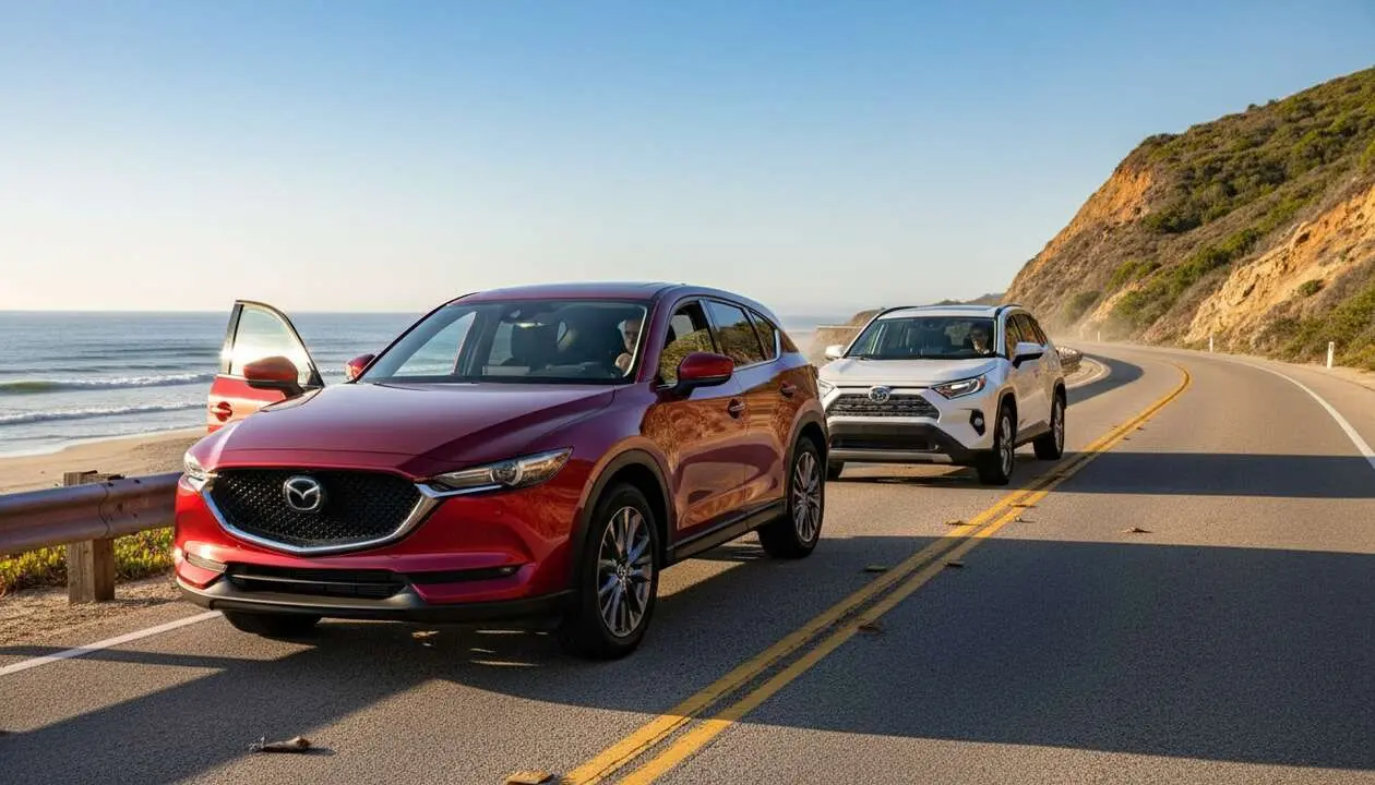  Nuevo Mazda CX-5 con descuento de 6.200 euros superando en prestaciones al Toyota RAV4 ECO en el mercado actual &mdash; Imagen generada por IA 
