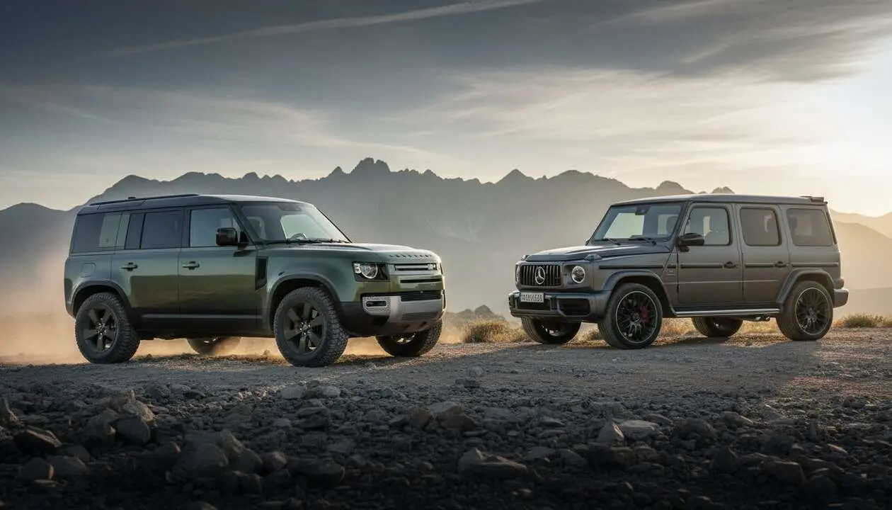  Nuevo Land Rover Defender con dise&ntilde;o brutal que desaf&iacute;a al Mercedes G 63 en rendimiento y estilo off road &mdash; Imagen generada por IA 