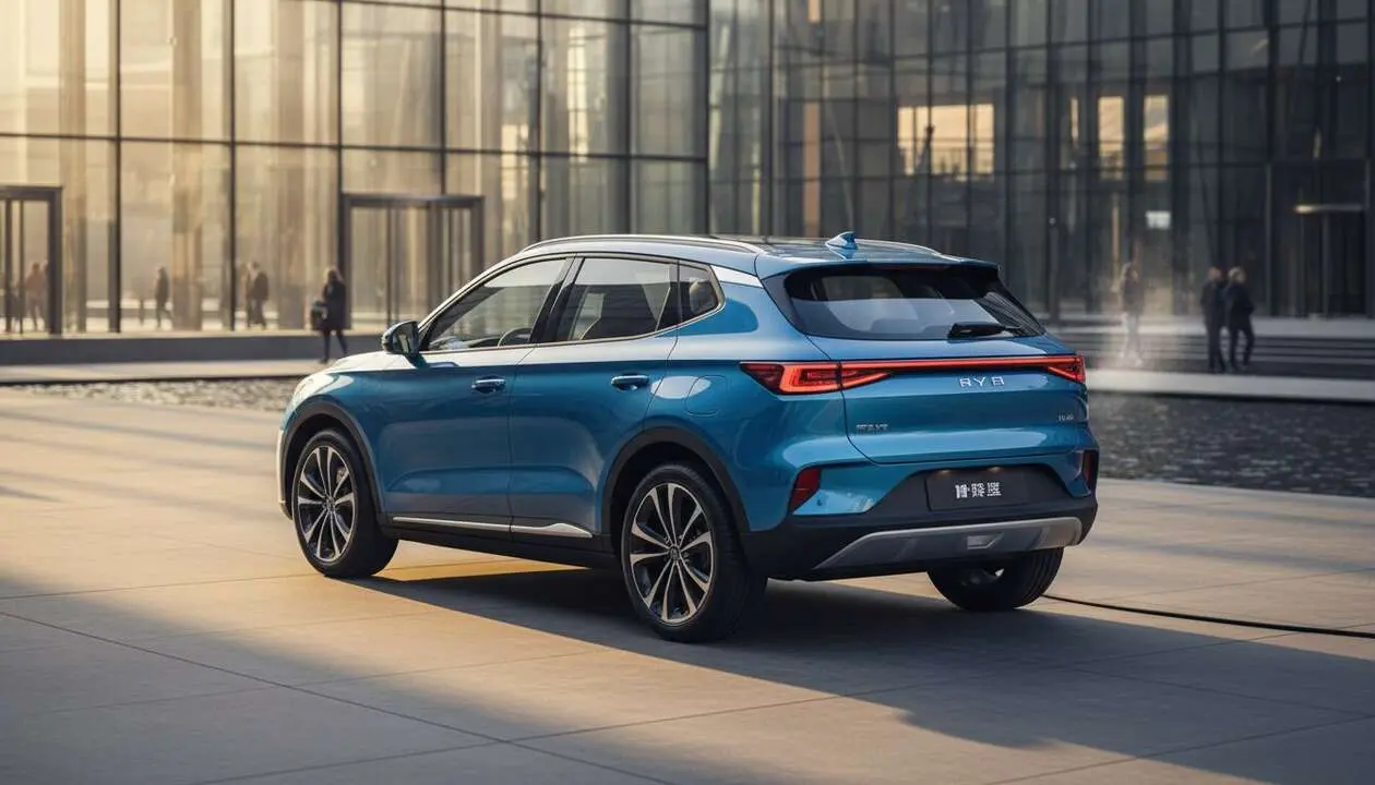  BYD Atto 3 coche el&eacute;ctrico destacado en el mercado actual por su innovaci&oacute;n y eficiencia superior &mdash; Imagen generada por IA 
