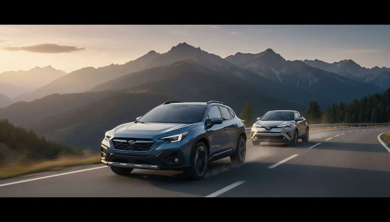  Subaru Uncharted SUV el&eacute;ctrico innovador compitiendo con Toyota C-HR+ en el mercado europeo de veh&iacute;culos el&eacute;ctricos &mdash; Imagen generada por IA 
