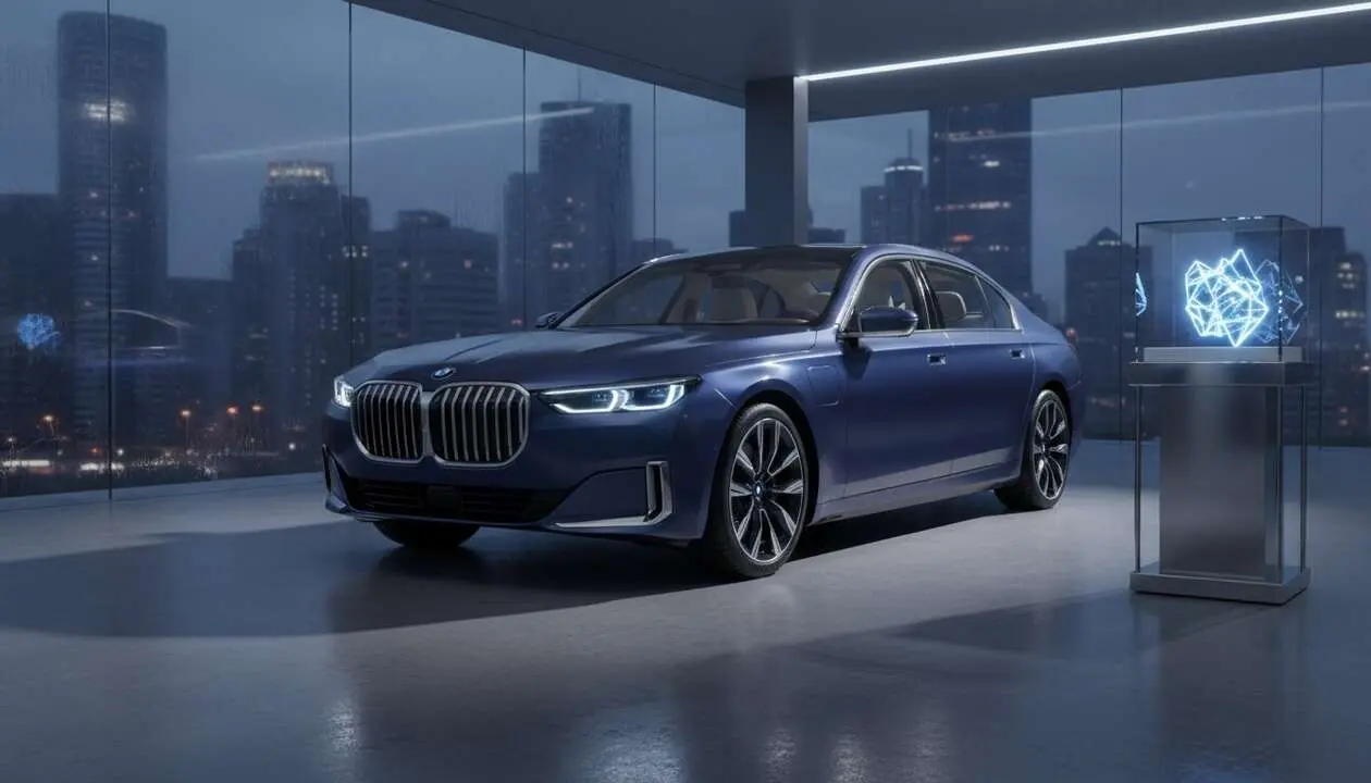  BMW i7 el&eacute;ctrico premium con tecnolog&iacute;a avanzada y dise&ntilde;o de lujo redefiniendo el mercado automotriz &mdash; Imagen generada por IA 