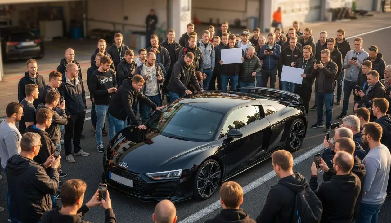  Audi R8 retirado genera gran reacci&oacute;n entre los fans que esperan su posible regreso al mercado deportivo &mdash; Imagen generada por IA 