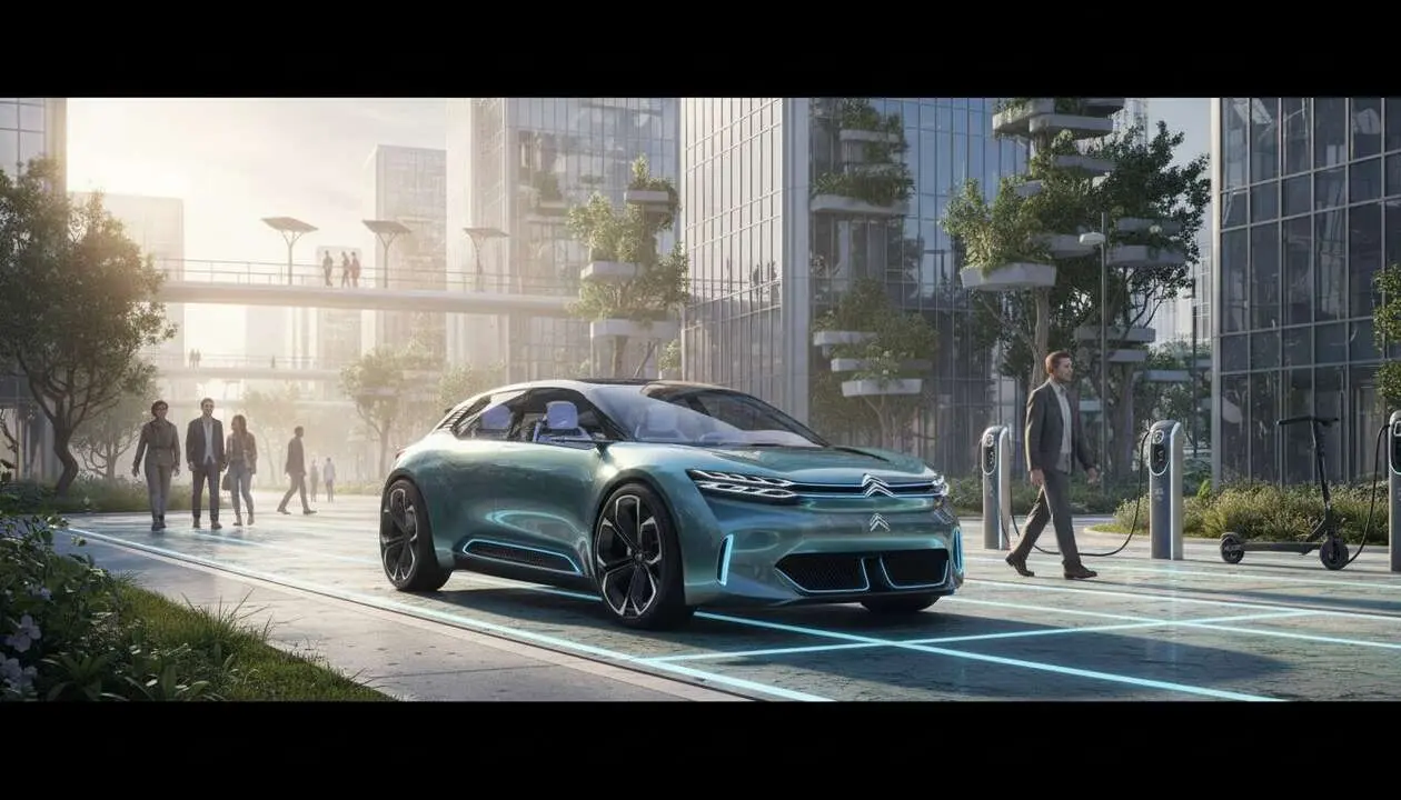  Citro&euml;n prepara sus innovaciones tecnol&oacute;gicas para liderar el futuro sostenible y el mercado automotriz ecol&oacute;gico &mdash; Imagen generada por IA 