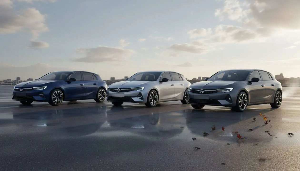  El nuevo Opel Astra 2026 en versi&oacute;n el&eacute;ctrica, h&iacute;brida y di&eacute;sel mostrando su dise&ntilde;o innovador y opciones de motorizaci&oacute;n &mdash; Imagen generada por IA 