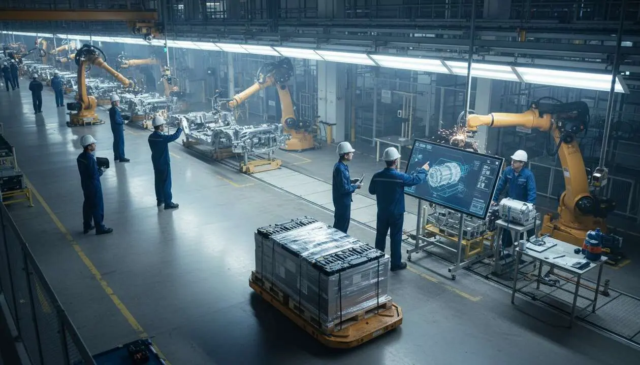  Ford Almussafes recibe 12 millones de inversi&oacute;n para impulsar la producci&oacute;n de coches el&eacute;ctricos y movilidad sostenible &mdash; Imagen generada por IA 