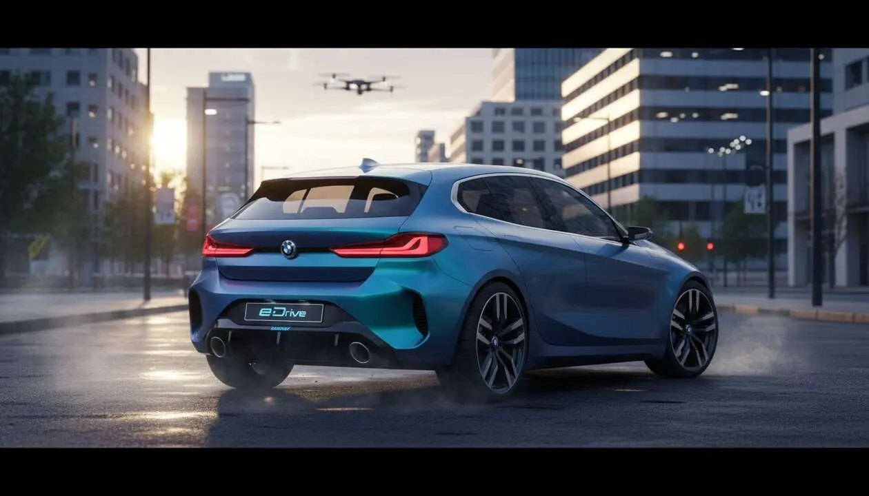  Nuevo BMW Serie 1 2026 con dise&ntilde;o trasero y avanzada tecnolog&iacute;a eDrive para m&aacute;xima eficiencia y rendimiento &mdash; Imagen generada por IA 