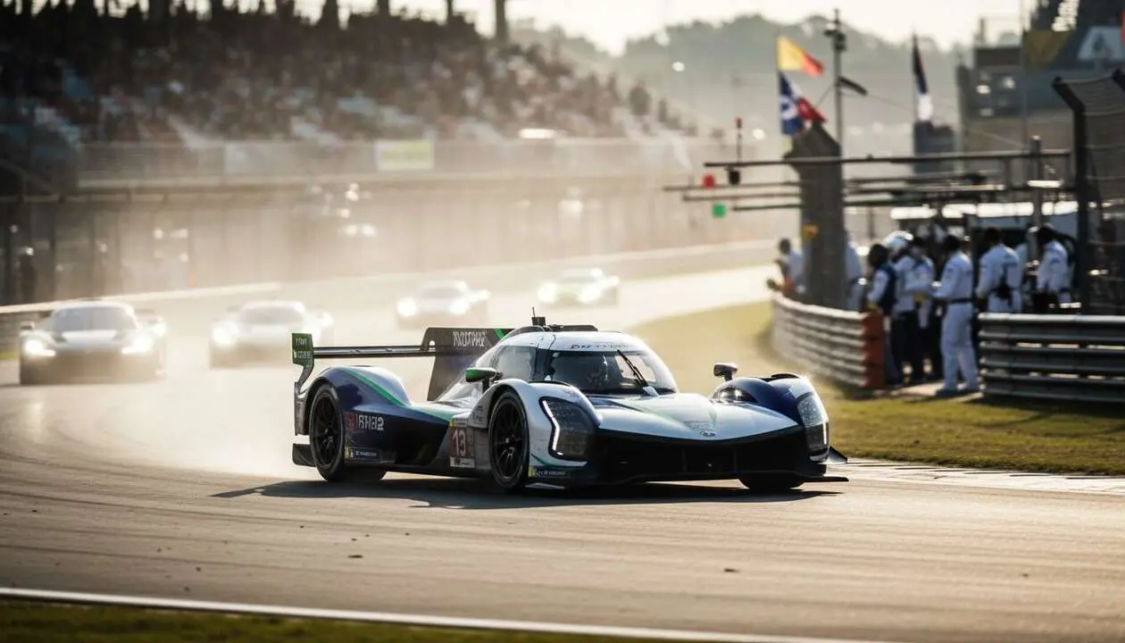 Toyota TR LH2 prototipo de hidr&oacute;geno revolucionando la competici&oacute;n en las 24 Horas de Le Mans con tecnolog&iacute;a sostenible &mdash; Imagen generada por IA 