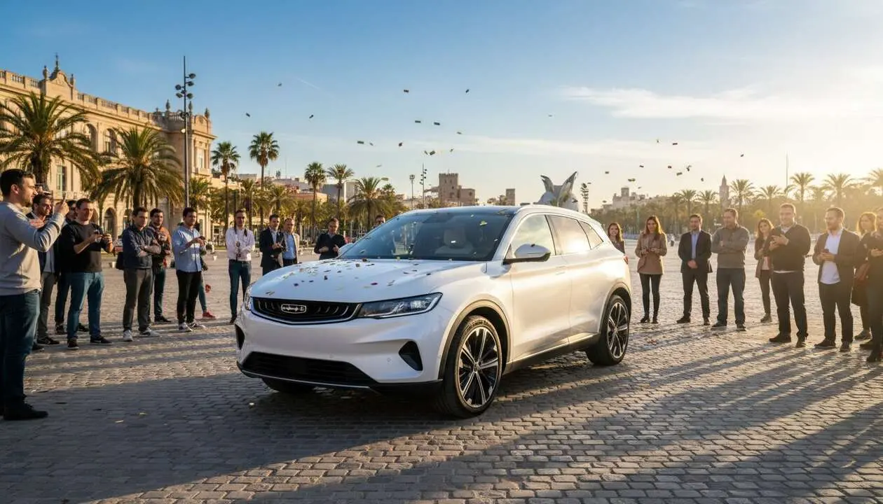  Geely presenta su innovador SUV el&eacute;ctrico fabricado en Valencia que revoluciona el mercado automotriz en Espa&ntilde;a &mdash; Imagen generada por IA 