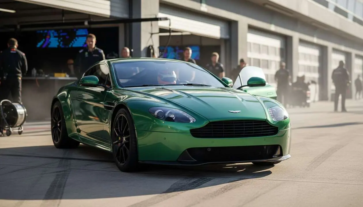  Aston Martin Vantage S en detalle, el deportivo que ha conquistado a Fernando Alonso y destaca en velocidad y dise&ntilde;o &mdash; Imagen generada por IA 
