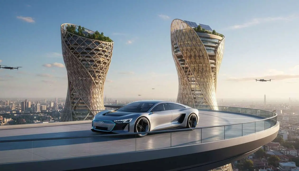 Audi presenta su nuevo coche el&eacute;ctrico innovador en un mercado global influenciado por Senegal y Arabia Saudita &mdash; Imagen generada por IA 