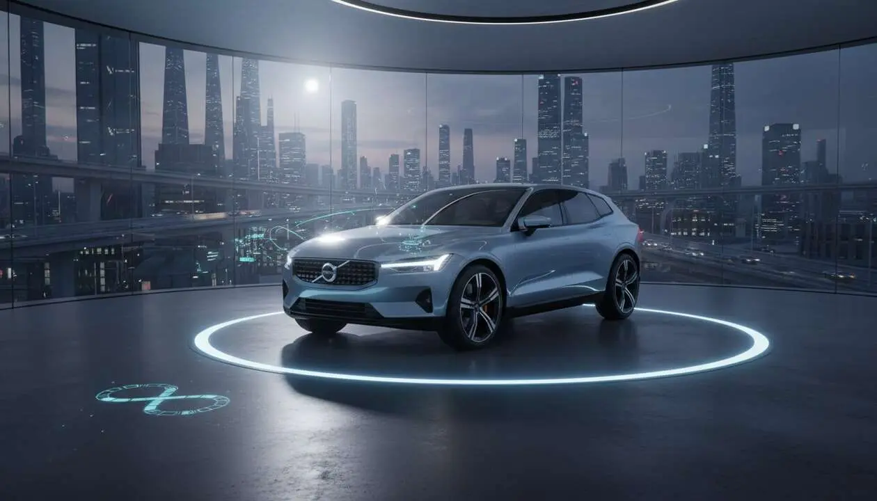  Volvo EX60 el&eacute;ctrica con inteligencia artificial Gemini de Google mostrando innovaci&oacute;n y tecnolog&iacute;a avanzada en autom&oacute;viles el&eacute;ctricos &mdash; Imagen generada por IA 