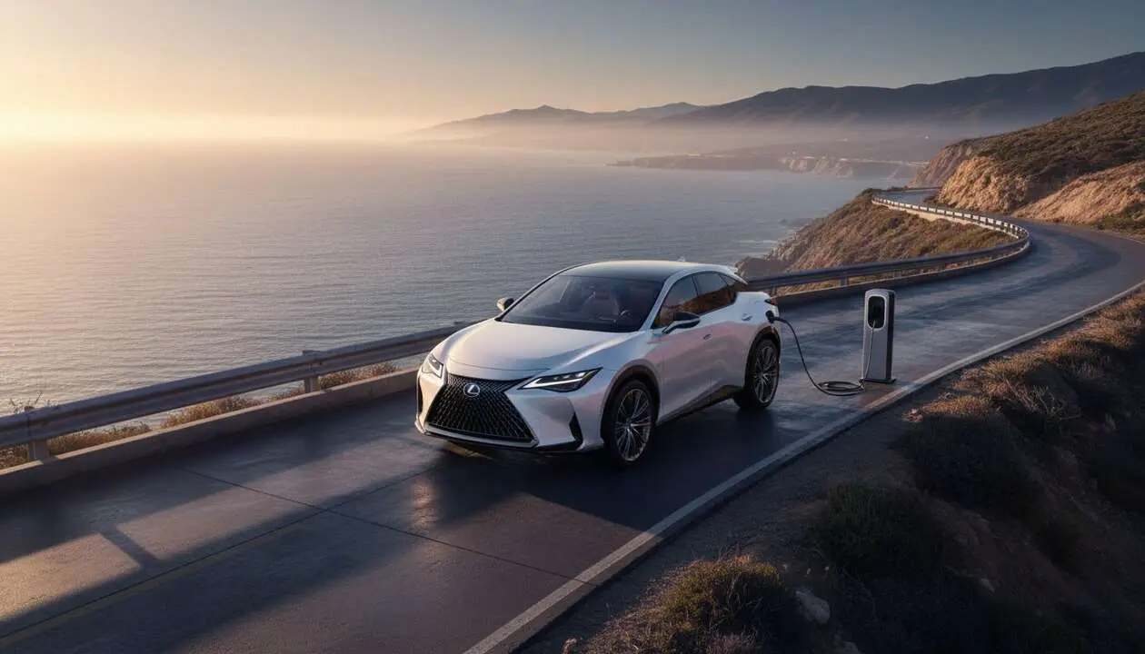  Lexus RZ 500e 2026 el&eacute;ctrico de lujo con dise&ntilde;o innovador y alta potencia para una conducci&oacute;n sorprendente &mdash; Imagen generada por IA 