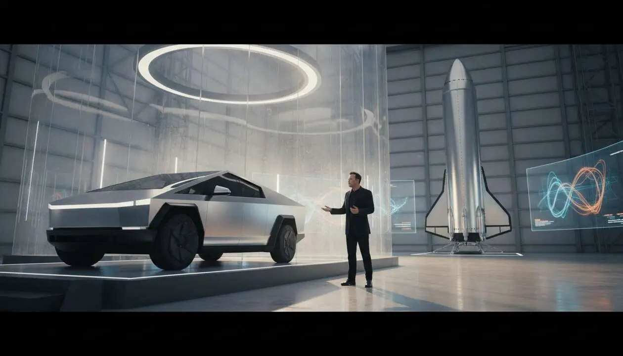  Elon Musk contempla la posible fusi&oacute;n de Tesla y SpaceX tras la pr&oacute;xima OPI de SpaceX en el mercado &mdash; Imagen generada por IA 