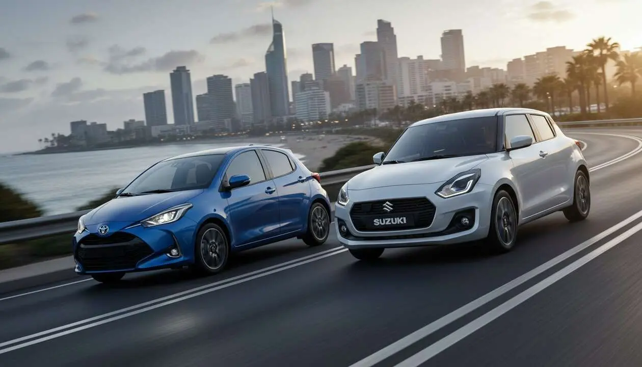  Comparativa detallada entre Suzuki Swift y Toyota Yaris 2026 para elegir el mejor utilitario fiable del a&ntilde;o &mdash; Imagen generada por IA 