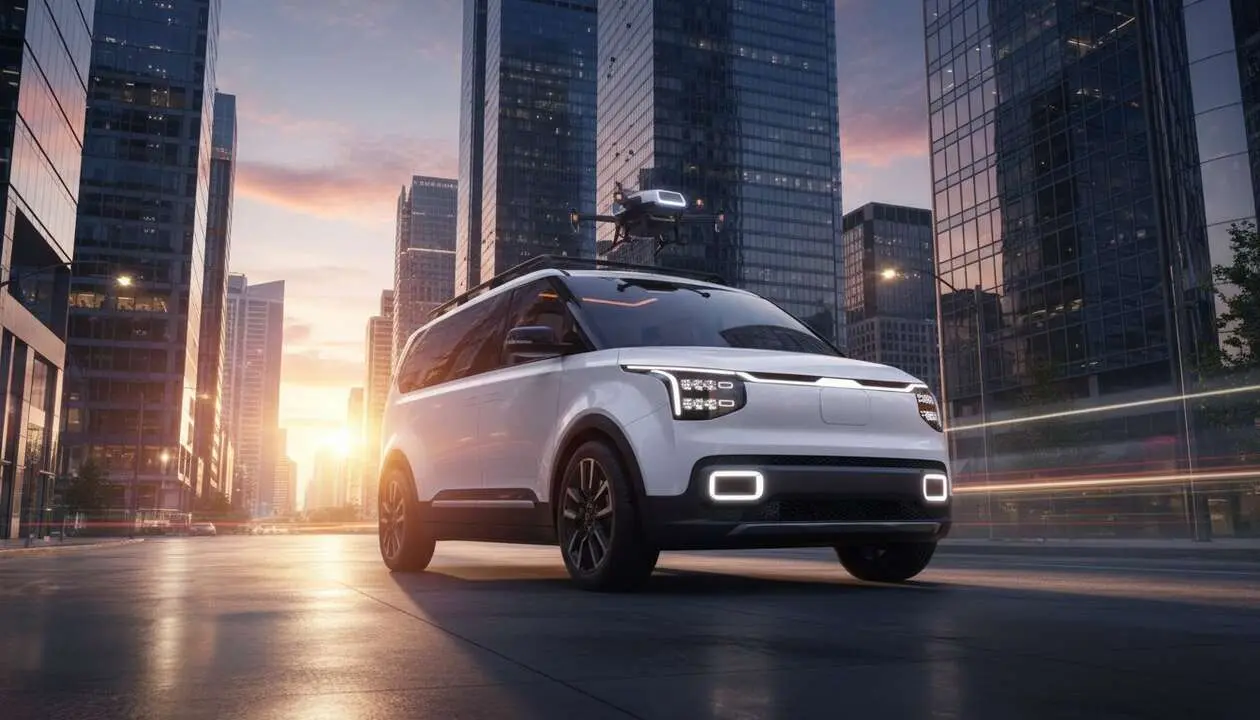  Kia PV5 furgoneta el&eacute;ctrica innovadora que revoluciona y transforma el transporte profesional sostenible &mdash; Imagen generada por IA 