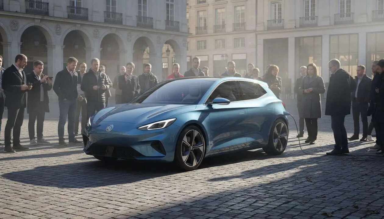  MG 2 2027 el&eacute;ctrico urbano presentado como la revoluci&oacute;n en movilidad sostenible para Europa en el futuro cercano &mdash; Imagen generada por IA 