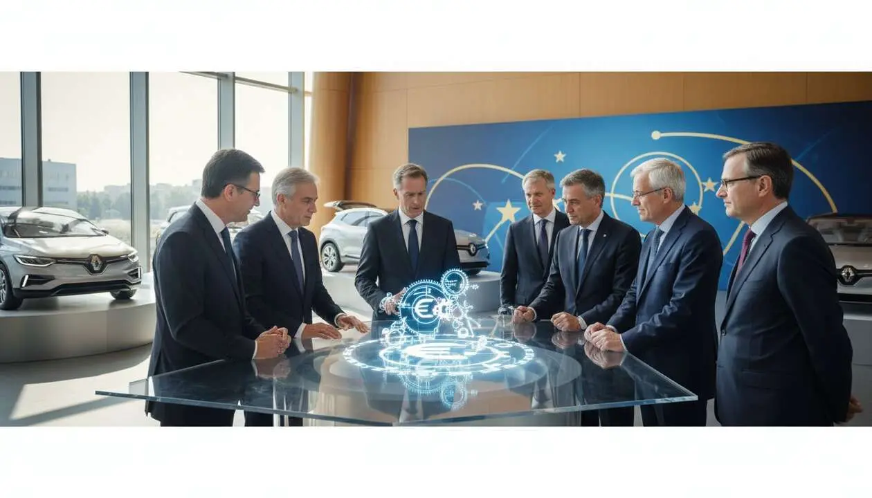 Renault y aliados europeos promocionan el sello de calidad &ldquo;Hecho en Europa&rdquo; para productos fabricados en la regi&oacute;n &mdash; Imagen generada por IA 