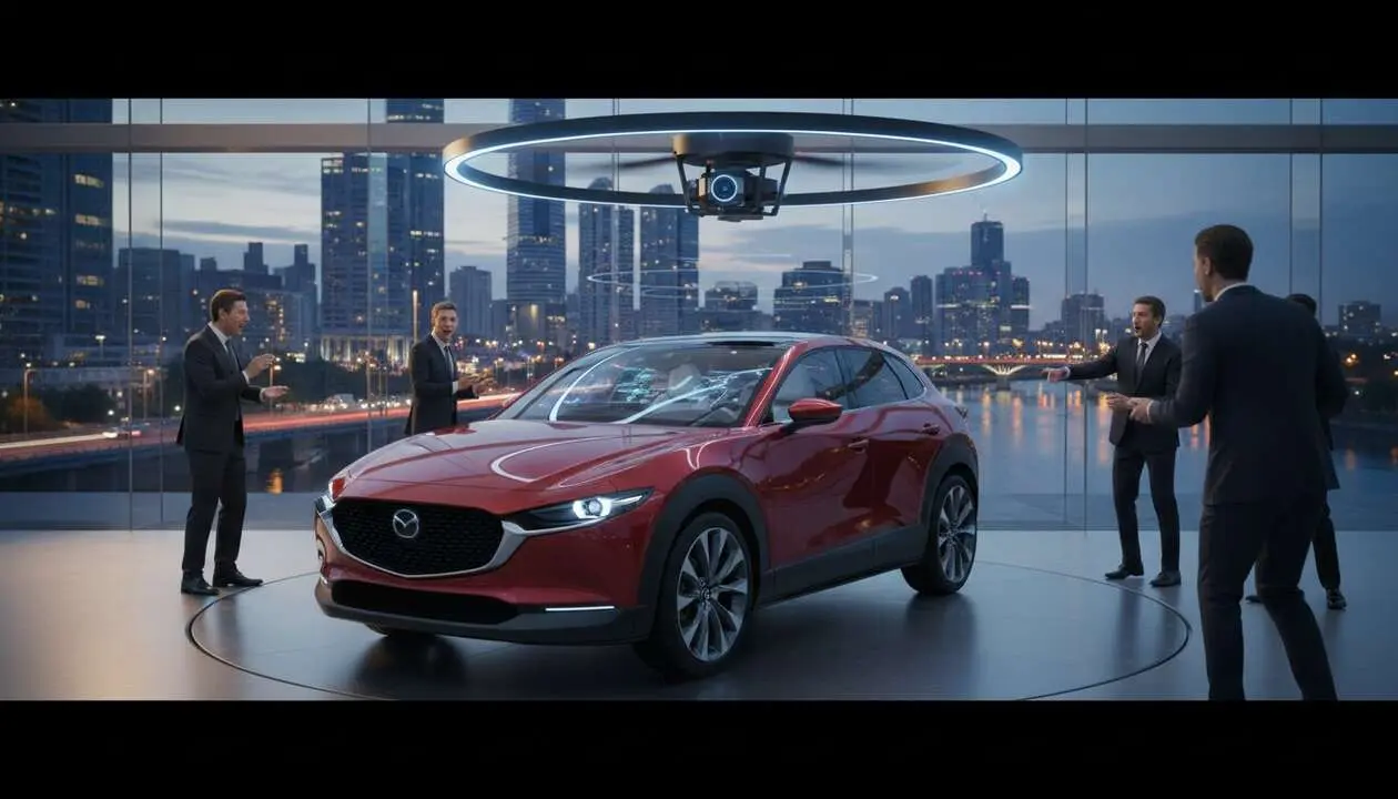  Mazda CX-30 2027 mostrando su dise&ntilde;o innovador y tecnolog&iacute;a avanzada que sorprende a expertos del sector automotriz &mdash; Imagen generada por IA 