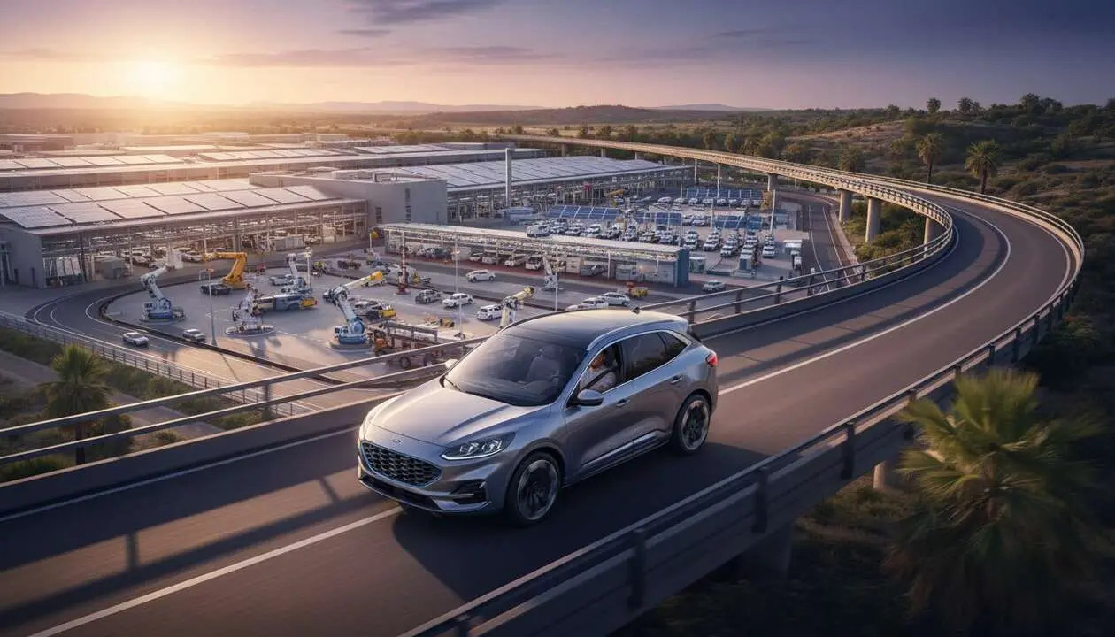  Ford Kuga hecho en Espa&ntilde;a como el primer coche aut&oacute;nomo sin manos que revolucionar&aacute; 2026 &mdash; Imagen generada por IA 