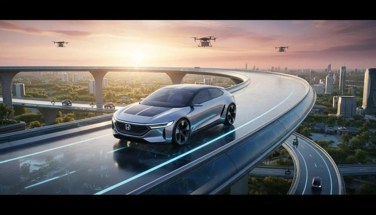  Honda liderando la innovaci&oacute;n en movilidad sostenible con tecnolog&iacute;a avanzada para un futuro m&aacute;s limpio y eficiente &mdash; Imagen generada por IA 