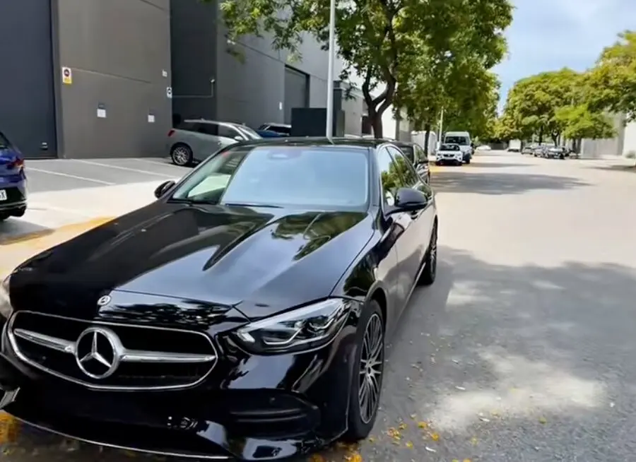 El Mercedes afectado