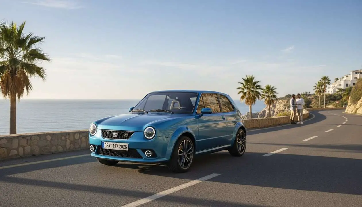  Seat 127 2026 en primer plano mostrando su dise&ntilde;o moderno y econ&oacute;mico ideal para conductores en Espa&ntilde;a &mdash; Imagen generada por IA 