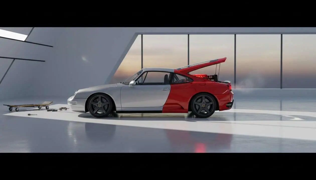  Porsche con motor Ferrari en el exclusivo &lsquo;Porrari&rsquo;, la mezcla perfecta de potencia y dise&ntilde;o deportivo &mdash; Imagen generada por IA 