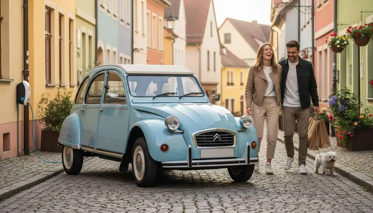  Citro&euml;n presenta el nuevo 2CV el&eacute;ctrico econ&oacute;mico por menos de 15.000 euros con dise&ntilde;o cl&aacute;sico y tecnolog&iacute;a moderna &mdash; Imagen generada por IA 