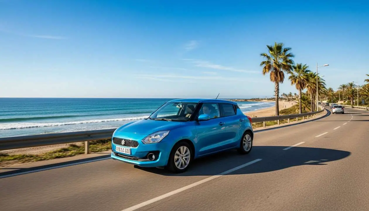  Suzuki Swift 2024 en Espa&ntilde;a mostrando su dise&ntilde;o moderno y caracter&iacute;sticas que lo mantienen como favorito del mercado &mdash; Imagen generada por IA 