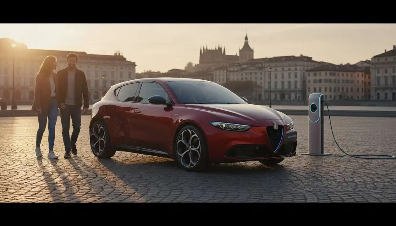  Alfa Romeo presenta su nuevo compacto el&eacute;ctrico e h&iacute;brido marcando su regreso tras 6 a&ntilde;os en el mercado automotriz &mdash; Imagen generada por IA 