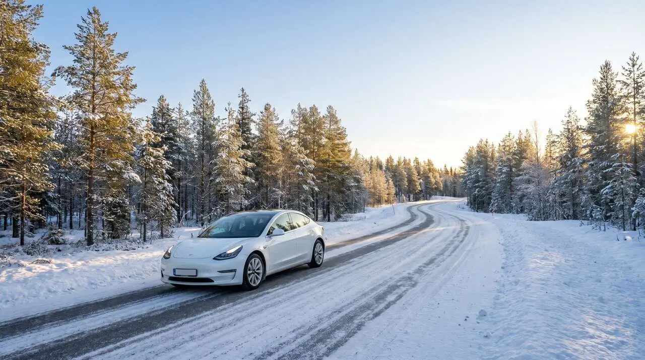  Tesla en Finlandia liderando la innovaci&oacute;n en conducci&oacute;n aut&oacute;noma y tecnolog&iacute;a avanzada en Europa &mdash; Imagen generada por IA 