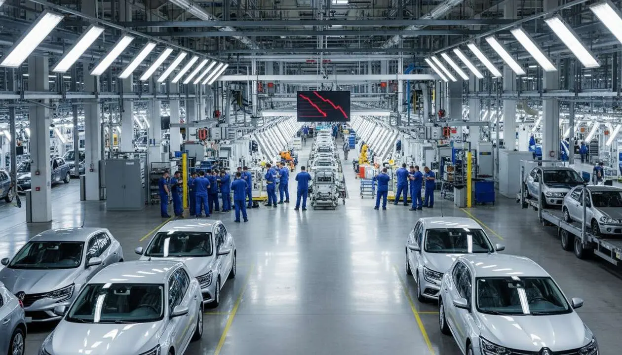  Renault anuncia recorte de 800 empleos para mejorar su competitividad frente a las marcas chinas en el mercado automotriz &mdash; Imagen generada por IA 