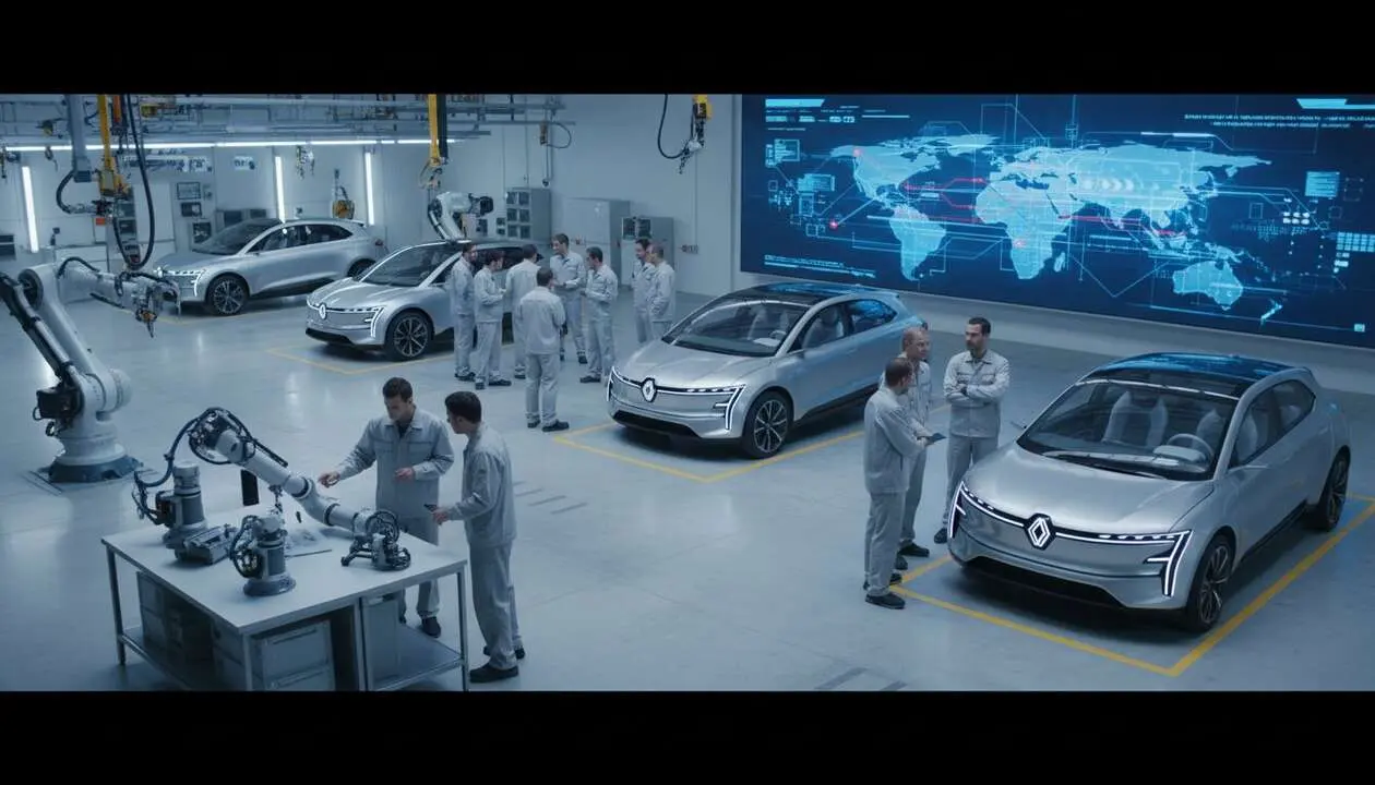  Renault recorta 800 puestos de trabajo para mejorar su competitividad frente a las marcas chinas en el mercado automotriz &mdash; Imagen generada por IA 