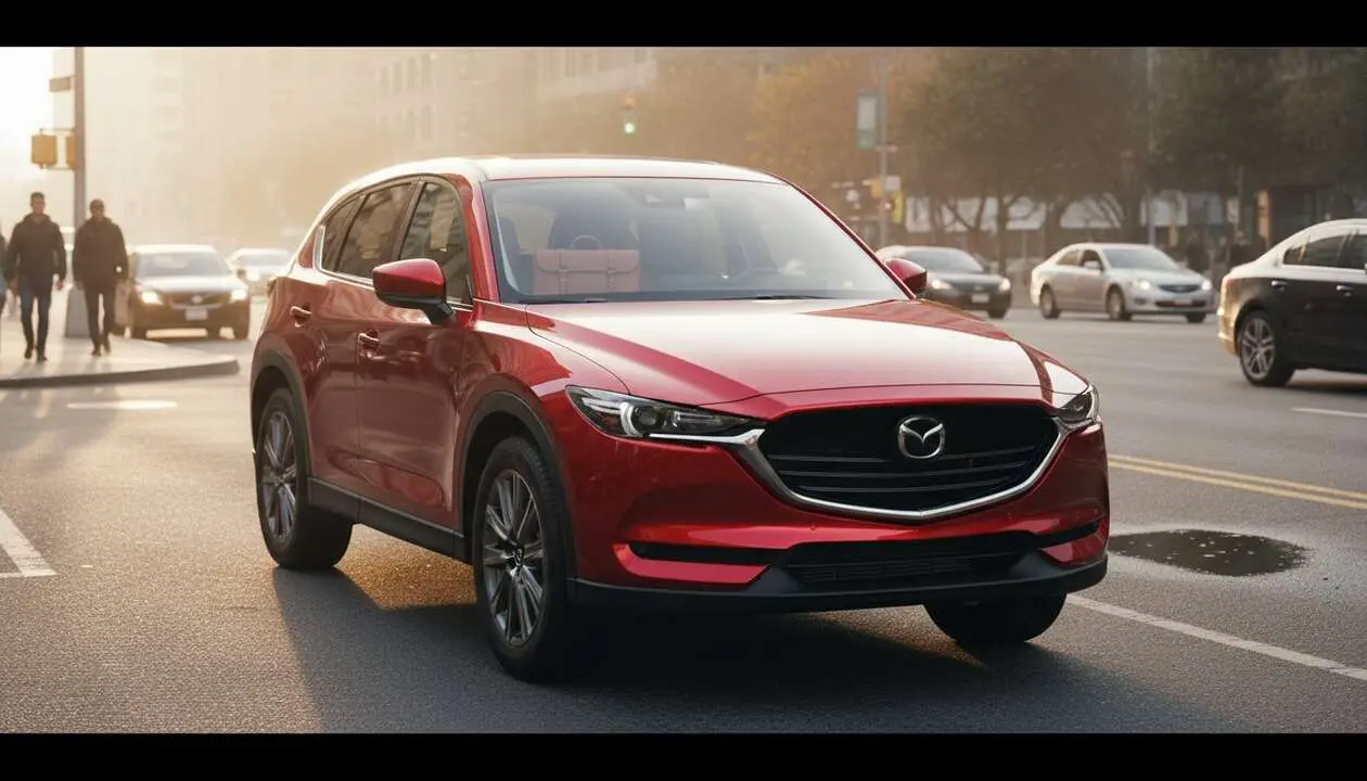  Mazda CX-5 SUV destacando por su dise&ntilde;o innovador y rendimiento superior en las calles este a&ntilde;o &mdash; Imagen generada por IA 
