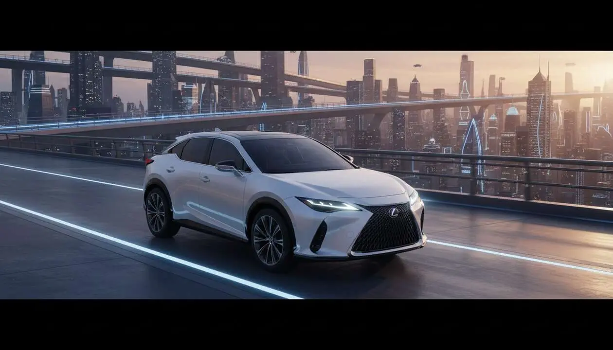  Lexus RZ 350e 2026 mostrando su dise&ntilde;o innovador y lujo el&eacute;ctrico que redefine el futuro del autom&oacute;vil sustentable &mdash; Imagen generada por IA 