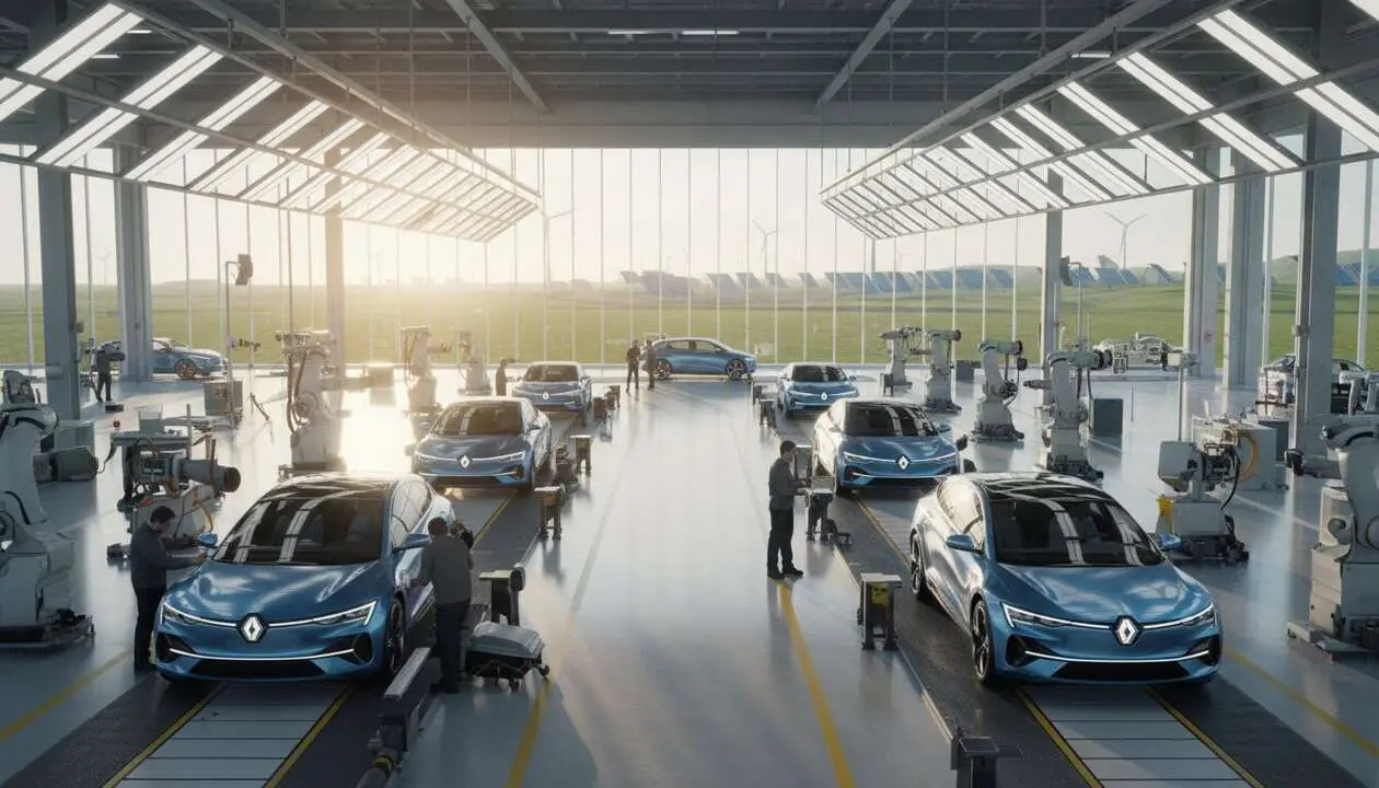  Renault presenta su plan industrial innovador que transformar&aacute; la industria automotriz en Espa&ntilde;a para 2028 &mdash; Imagen generada por IA 