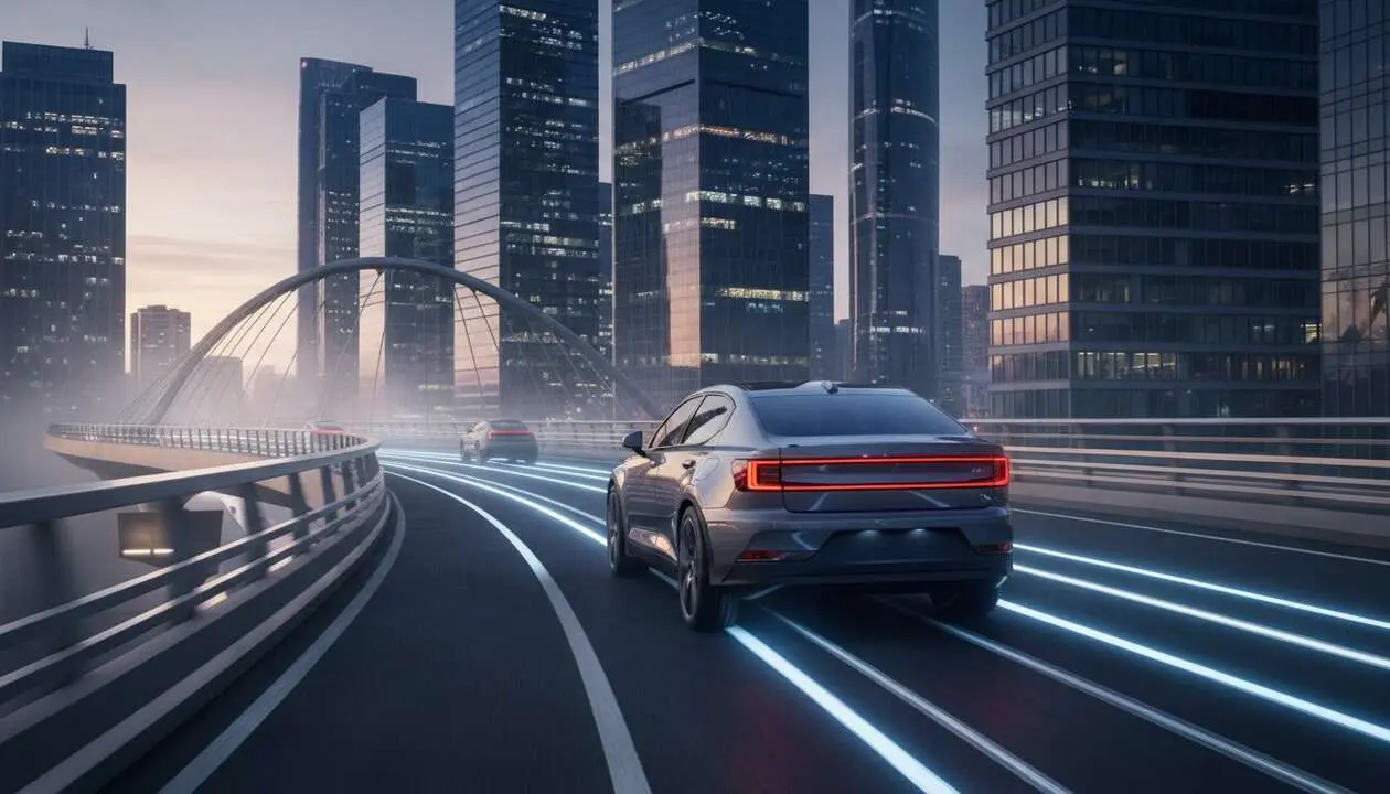  Polestar coche el&eacute;ctrico revolucionario en dise&ntilde;o y tecnolog&iacute;a que marca tendencia en el mercado automotriz actual &mdash; Imagen generada por IA 