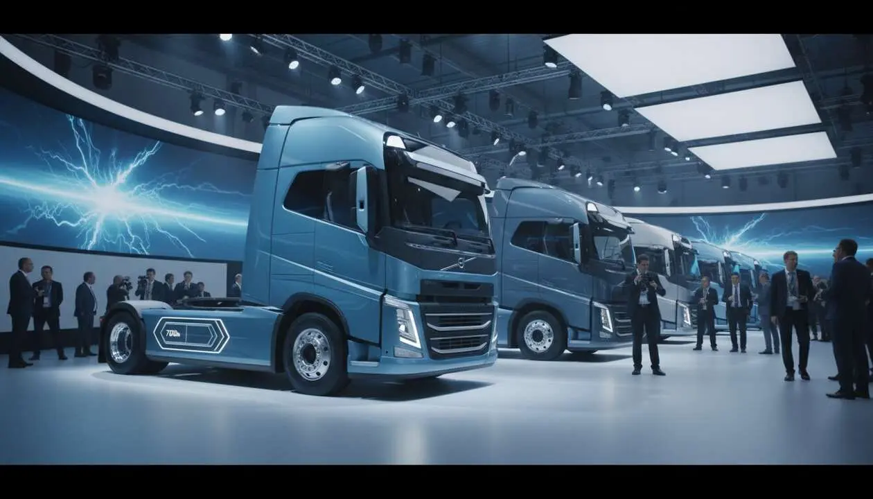  Camiones el&eacute;ctricos Volvo con 700 km de autonom&iacute;a presentados en IAA 2026 revolucionan el transporte sostenible &mdash; Imagen generada por IA 