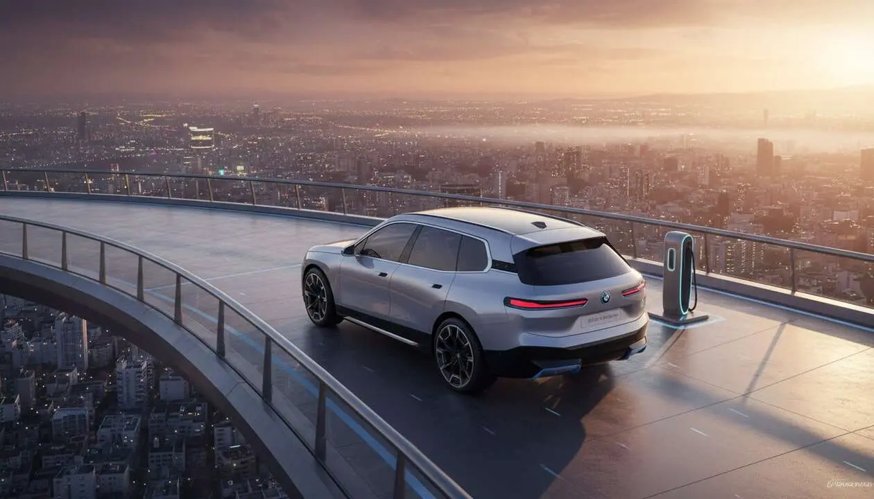  BMW iX7 2028 SUV el&eacute;ctrico de lujo con dise&ntilde;o innovador y potencia avanzada para una experiencia de conducci&oacute;n &uacute;nica &mdash; Imagen generada por IA 