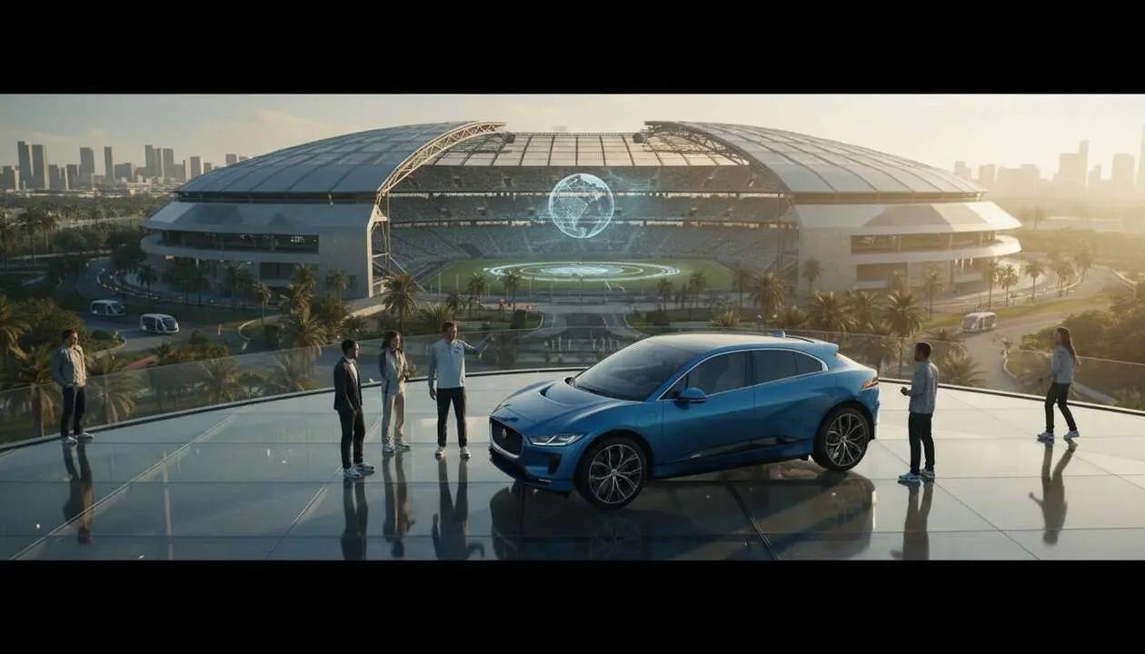  Jaguar y el Mundial 2030: la sorprendente conexi&oacute;n entre la marca de lujo y el evento deportivo internacional &mdash; Imagen generada por IA 