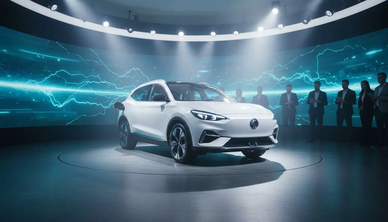  MG presenta su nuevo SUV el&eacute;ctrico revolucionario con innovaciones y tecnolog&iacute;a avanzada en el mercado automotriz actual &mdash; Imagen generada por IA 
