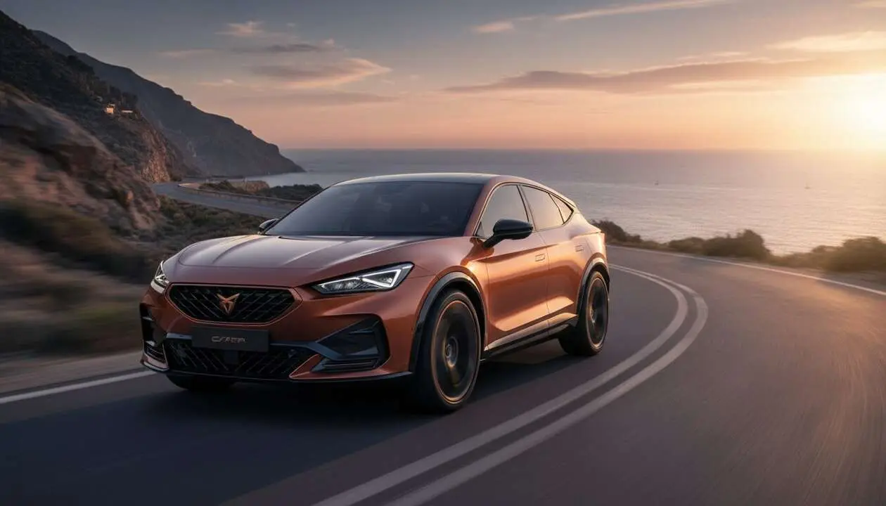  Coche deportivo Cupra en acci&oacute;n simbolizando la revoluci&oacute;n y audacia en el dise&ntilde;o automotriz actual &mdash; Imagen generada por IA 