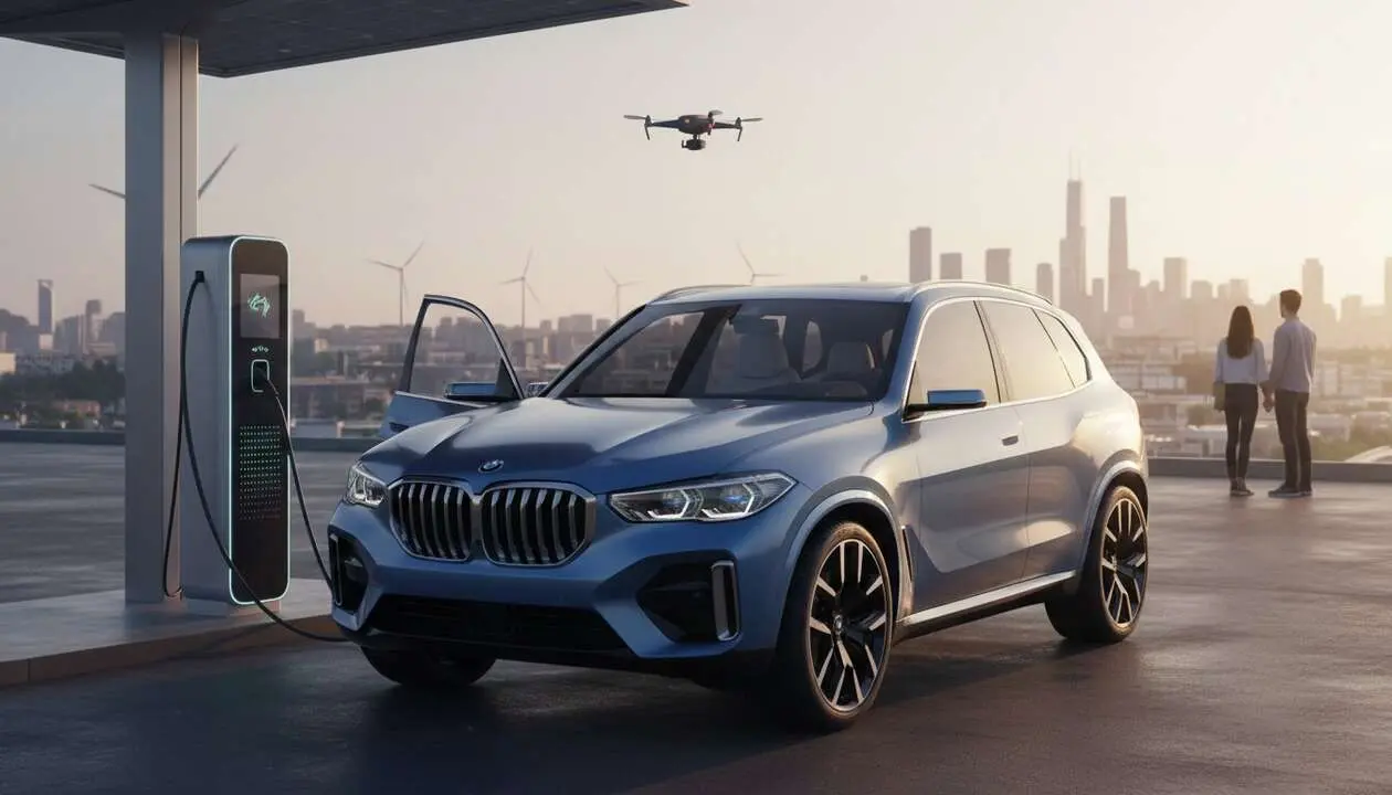  BMW X5 el&eacute;ctrico 2024 en detalle mostrando dise&ntilde;o moderno y tecnolog&iacute;a avanzada para compra inteligente &mdash; Imagen generada por IA 