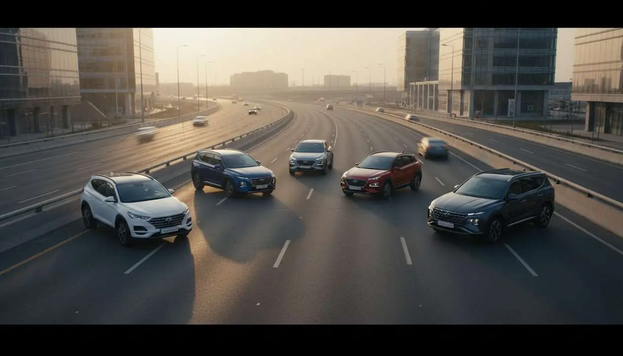  Hyundai presenta sus 5 SUV innovadores que est&aacute;n revolucionando el mercado automotriz este a&ntilde;o &mdash; Imagen generada por IA 