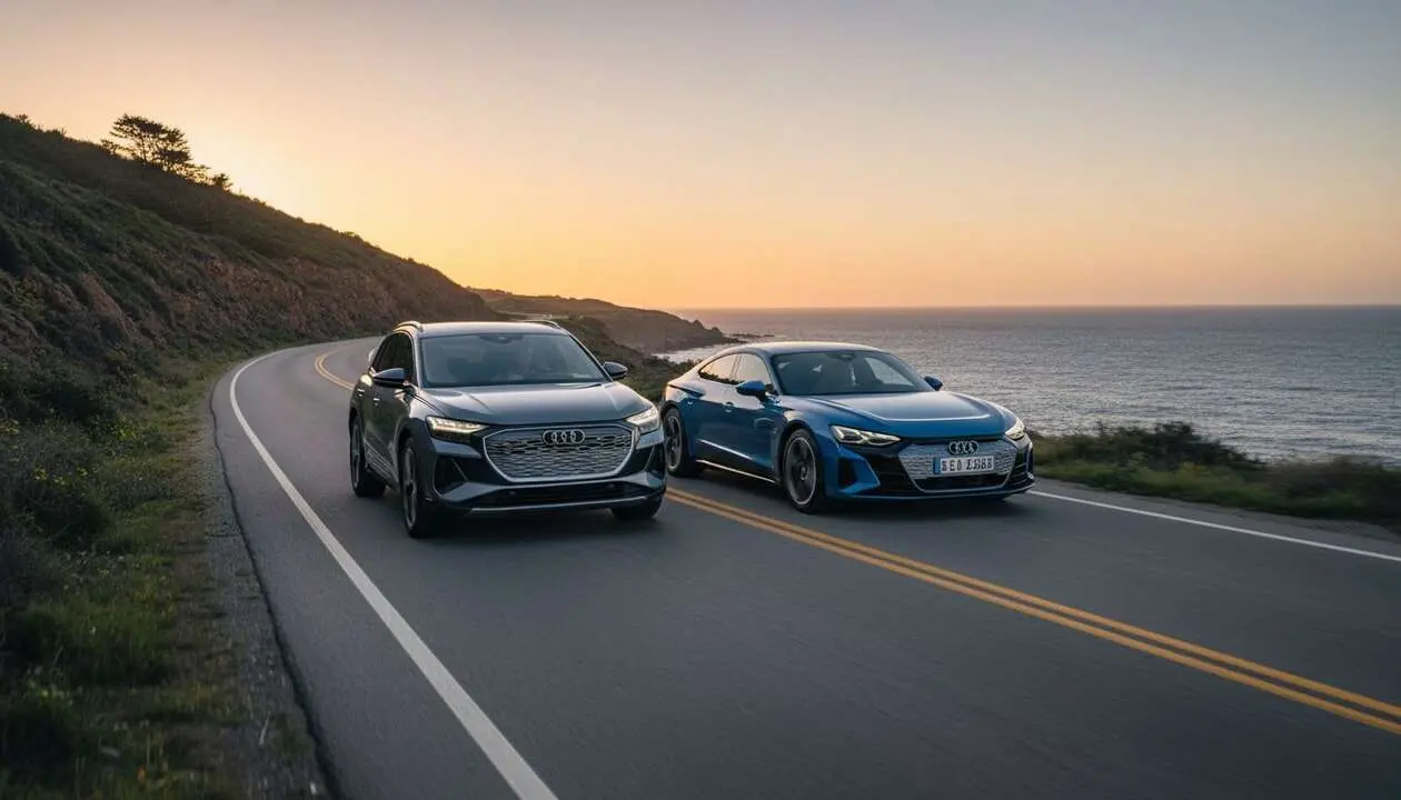  Comparativa Audi Q4 e-tron y e-tron GT para elegir el coche el&eacute;ctrico ideal seg&uacute;n tus necesidades y estilo de vida &mdash; Imagen generada por IA 