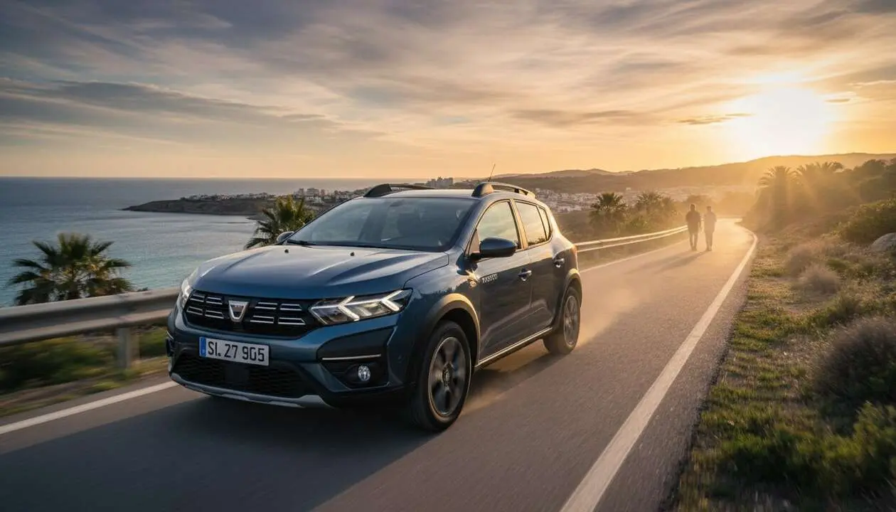  Dacia Sandero en oferta para presupuestos ajustados con excelente relaci&oacute;n calidad y precio &mdash; Imagen generada por IA 